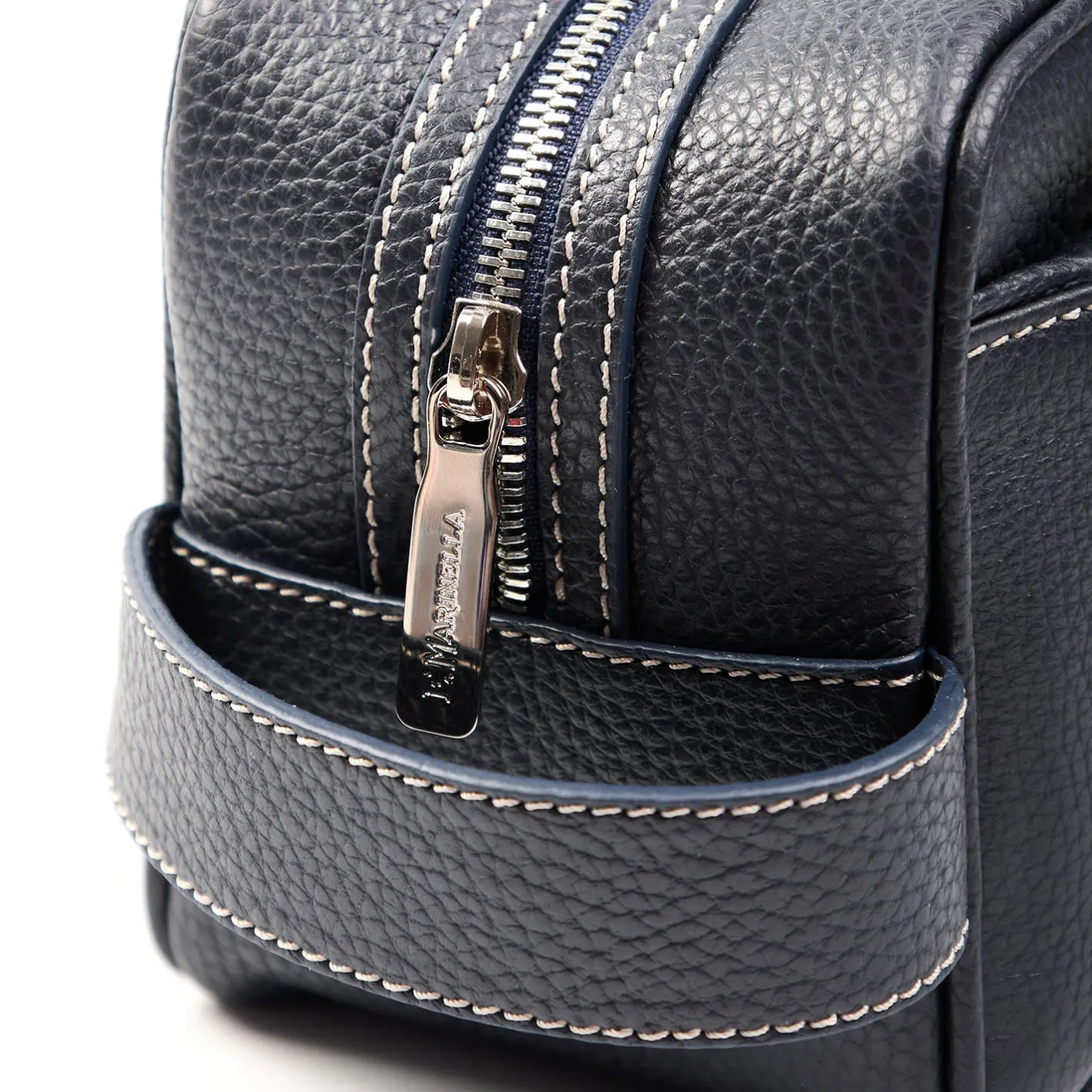 E.Marinella BEAUTY CASE DA UOMO BLU In pelle martellata Outlet