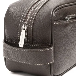 E.Marinella BEAUTY CASE DA UOMO TESTA MORO In pelle martellata Hot