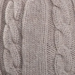 E.Marinella BERRETTO BEIGE A trecce in cashmere New