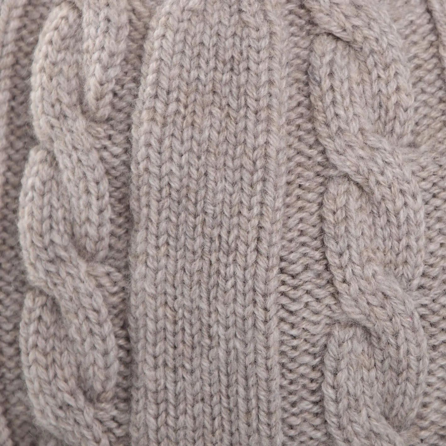 E.Marinella BERRETTO BEIGE A trecce in cashmere New