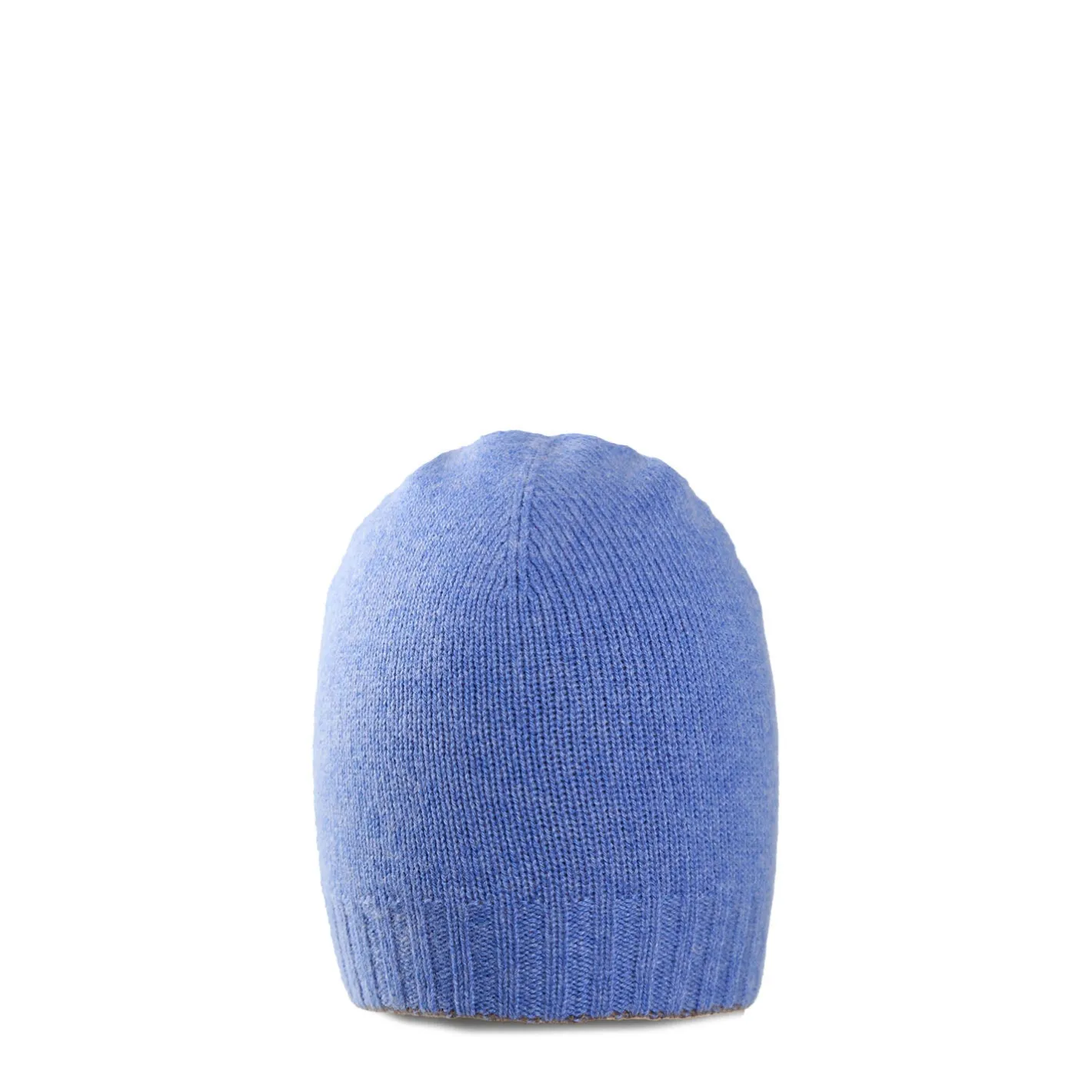 E.Marinella BERRETTO BICOLORE AZZURRO POLVERE E MARRONE In cashmere Best