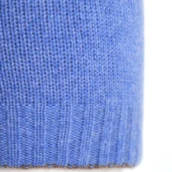 E.Marinella BERRETTO BICOLORE AZZURRO POLVERE E MARRONE In cashmere Best