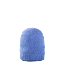E.Marinella BERRETTO BICOLORE AZZURRO POLVERE E BLU In cashmere New