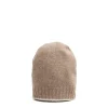 E.Marinella BERRETTO BICOLORE BIANCO E CAMMELLO In cashmere Clearance