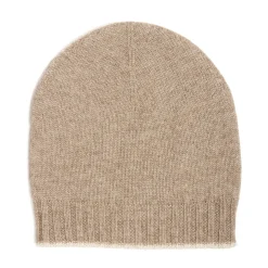 E.Marinella BERRETTO BICOLORE BIANCO E CAMMELLO In cashmere Clearance