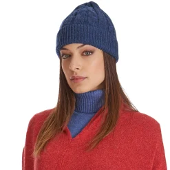 E.Marinella BERRETTO BLU A trecce in cashmere