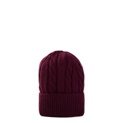 E.Marinella BERRETTO BORDEAUX A trecce in cashmere New