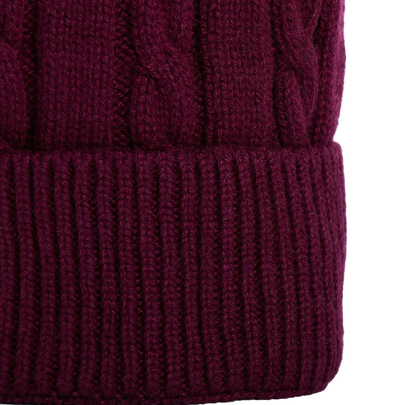 E.Marinella BERRETTO BORDEAUX A trecce in cashmere New