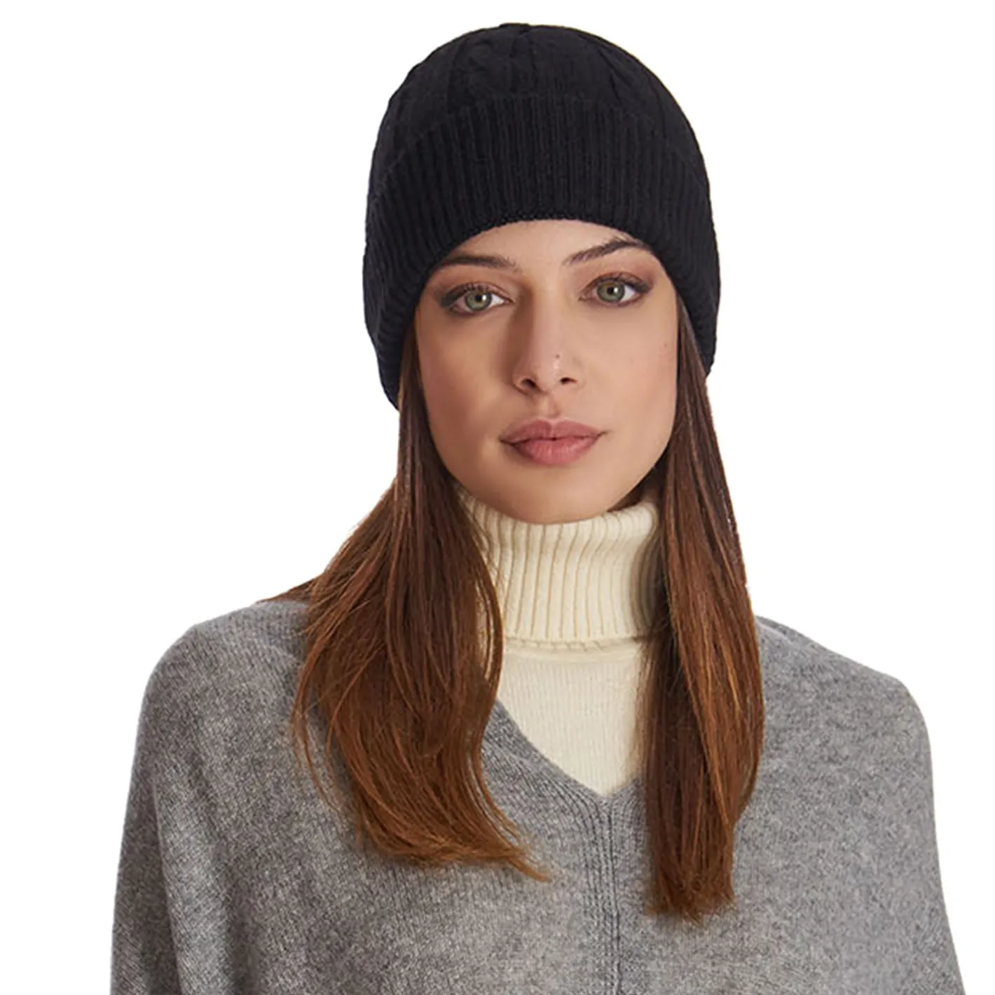E.Marinella BERRETTO NERO A trecce in cashmere Sale