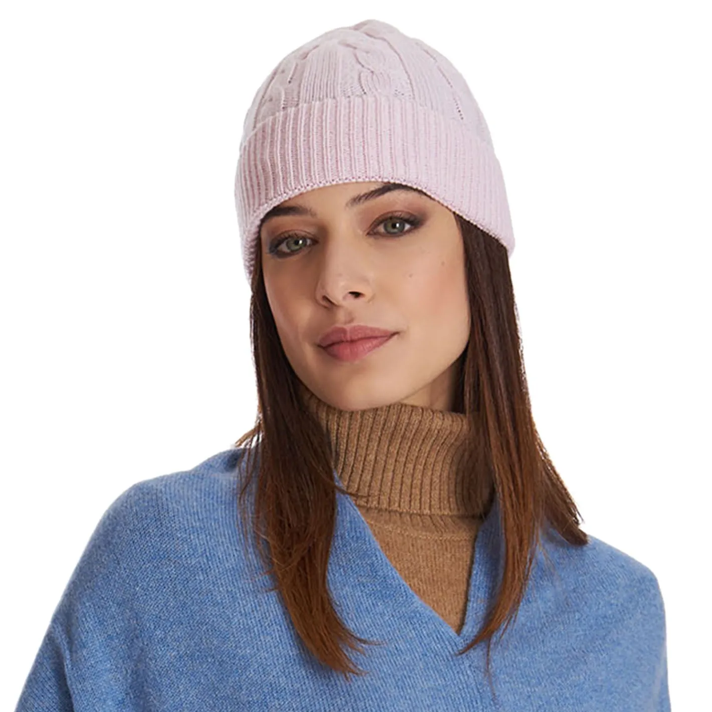 E.Marinella BERRETTO ROSA A trecce in cashmere Online