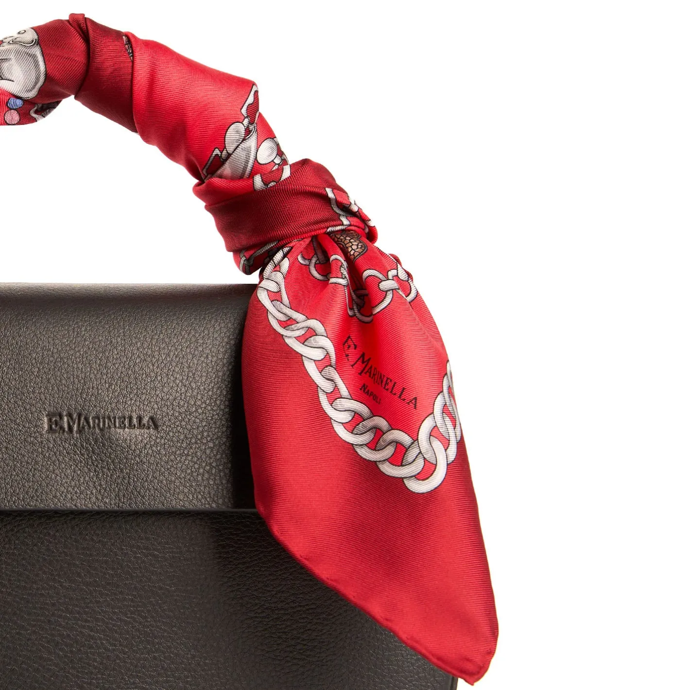 E.Marinella BORSA CLEO NERA In pelle liscia Outlet