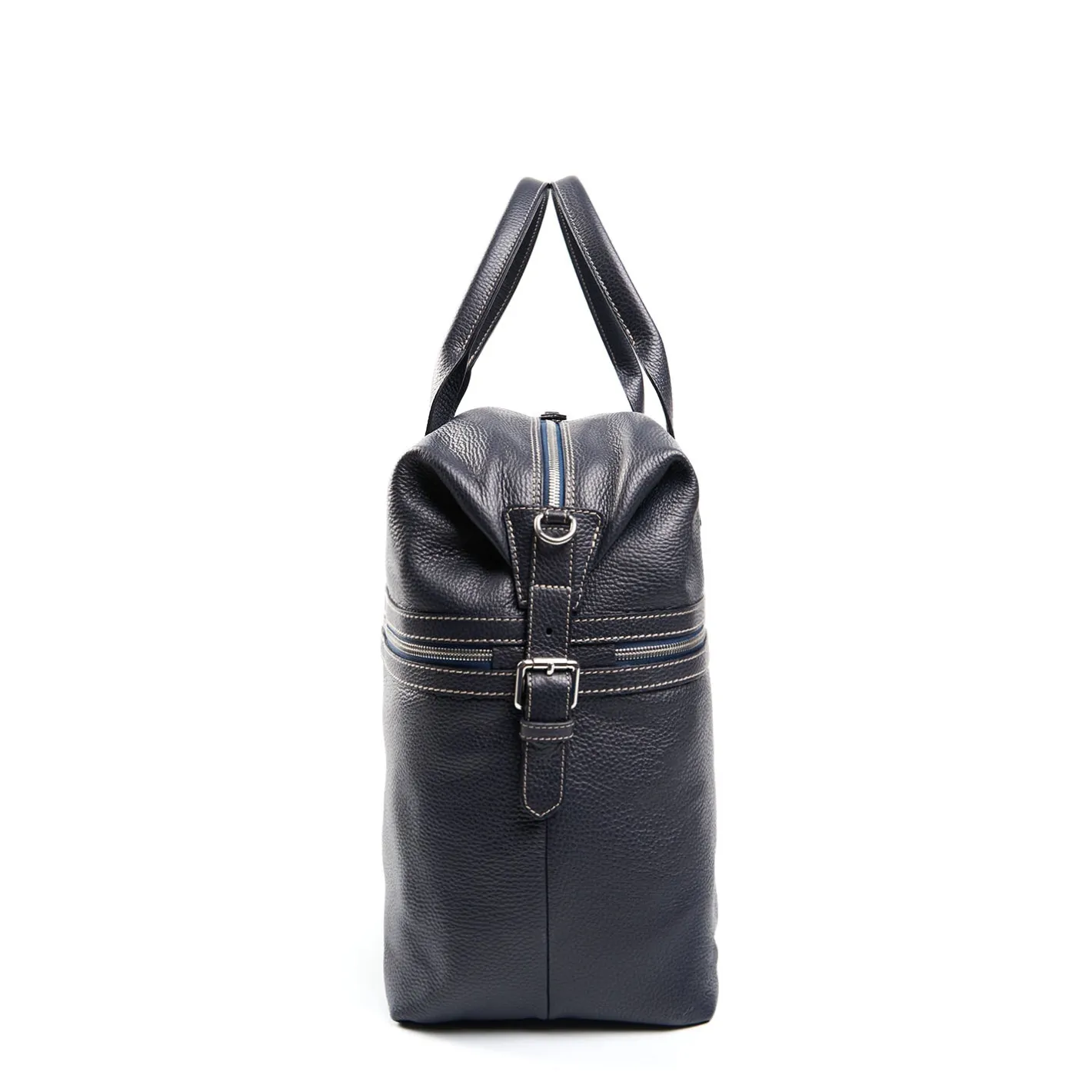 E.Marinella BORSA DA VIAGGIOBLU SCURO In pelle martellata Best