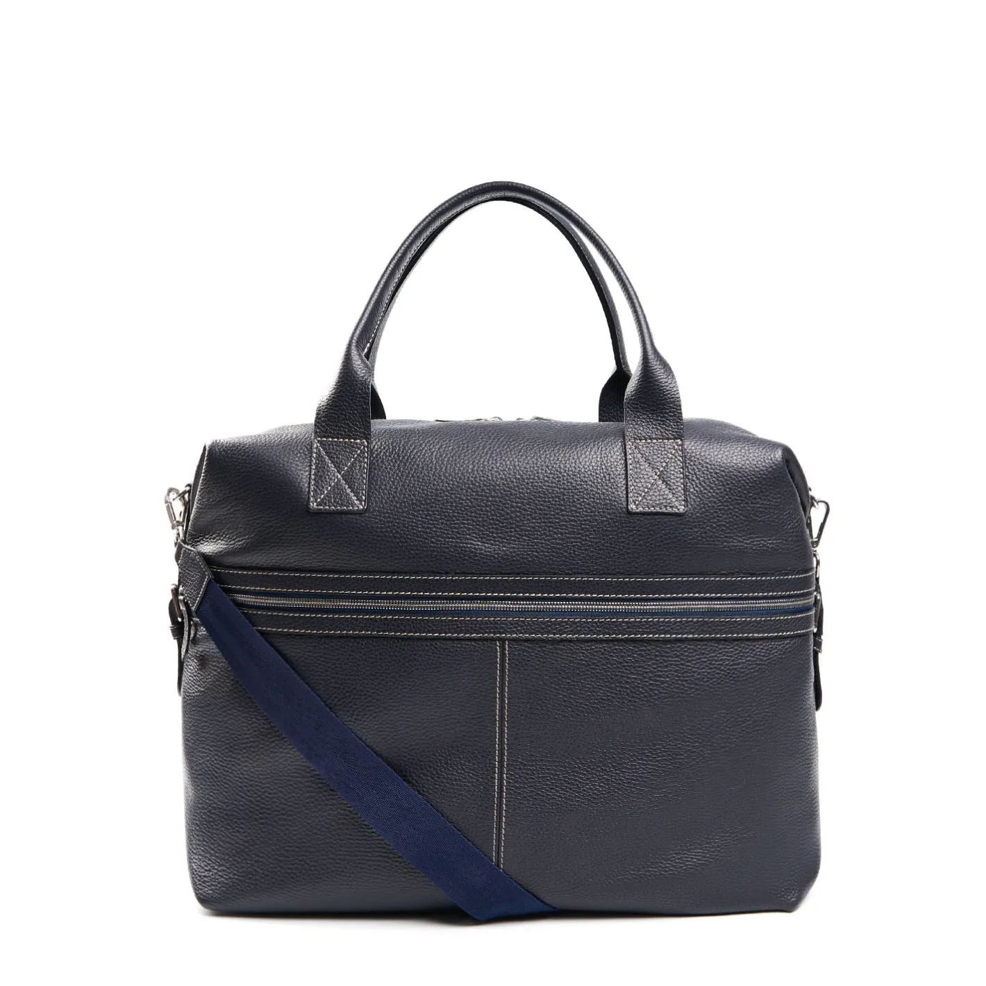 E.Marinella BORSA DA VIAGGIOBLU SCURO In pelle martellata Best