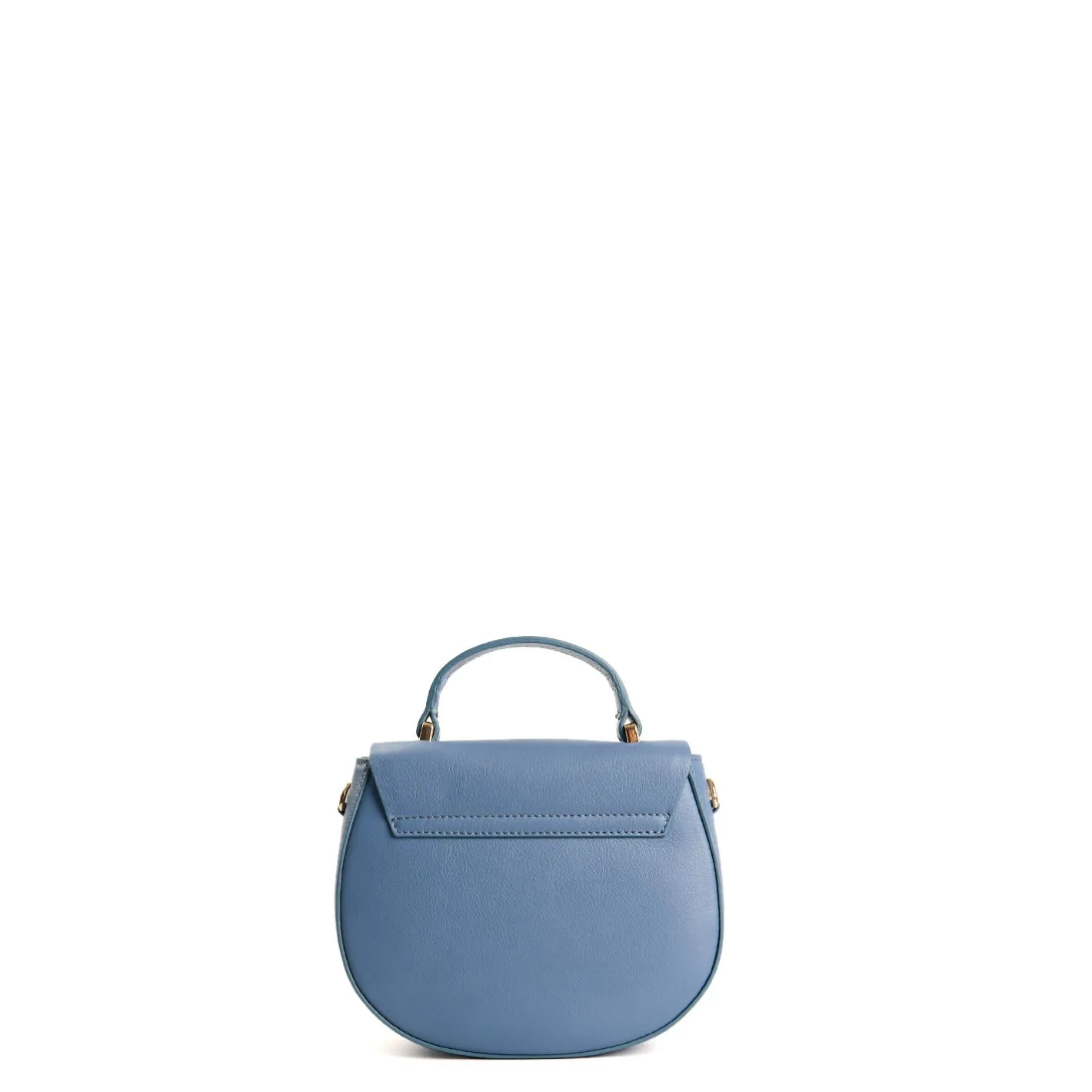 E.Marinella BORSA MINI CLEO AZZURRO POLVERE In pelle liscia New