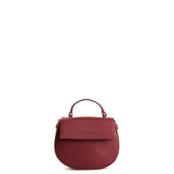 E.Marinella BORSA MINI CLEO BORDEAUX In pelle liscia