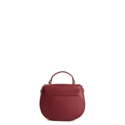 E.Marinella BORSA MINI CLEO BORDEAUX In pelle liscia