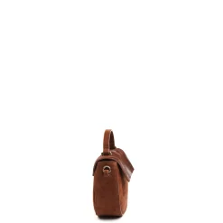 E.Marinella BORSA MINI CLEO MARRONE In camoscio e cavallino Hot