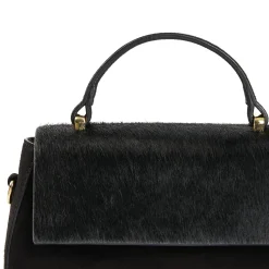 E.Marinella BORSA MINI CLEO NERA In camoscio e cavallino Outlet
