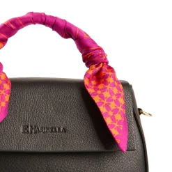 E.Marinella BORSA MINI CLEO NERA In pelle liscia