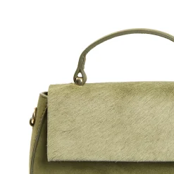E.Marinella BORSA MINI CLEO VERDE OLIVA In camoscio e cavallino Sale