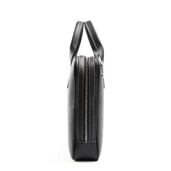 E.Marinella BORSA PORTA PC NERA In pelle martellata Hot