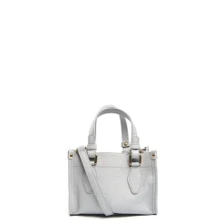 E.Marinella BORSA SHOPPING MINI AZZURRO POLVERE In pelle martellata Online