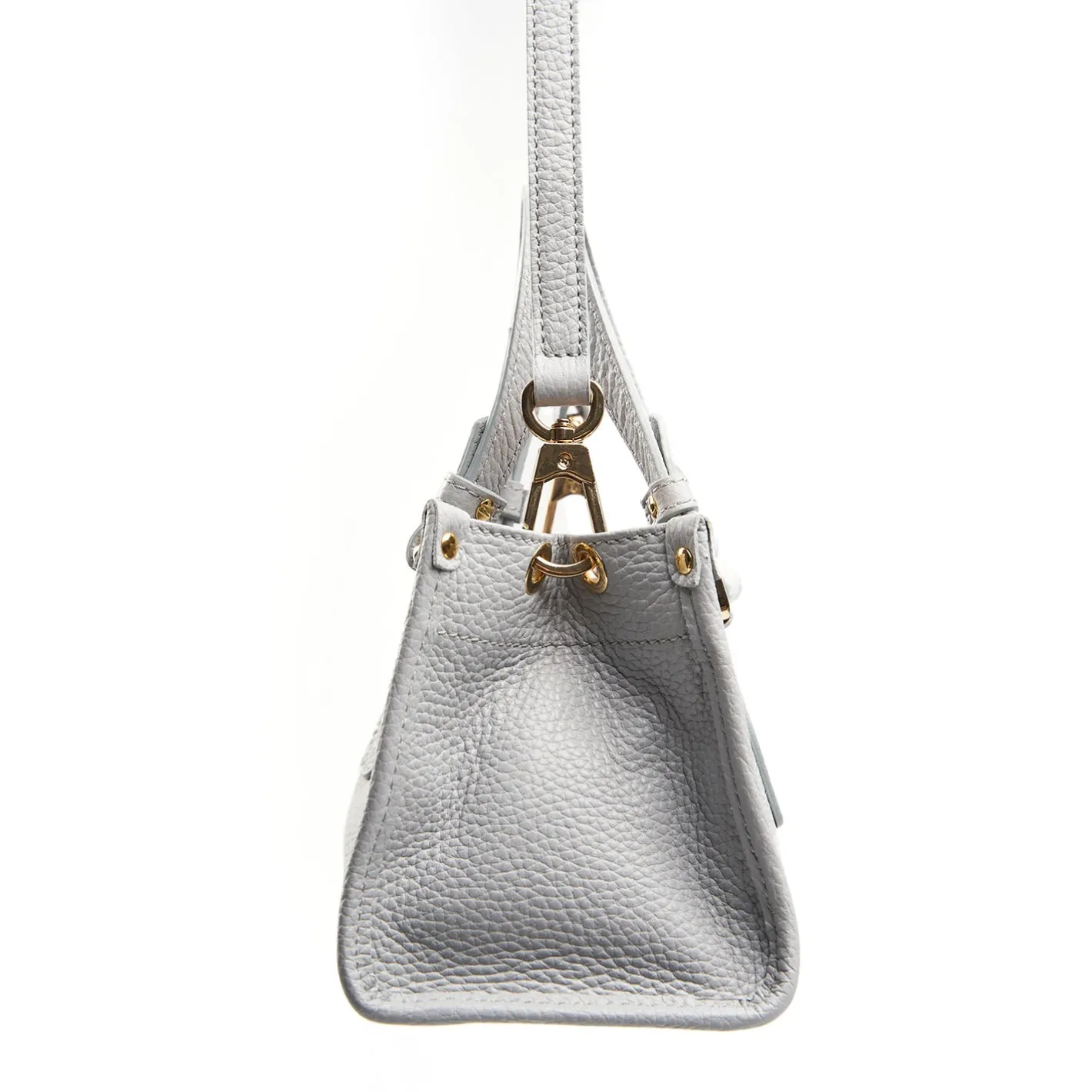 E.Marinella BORSA SHOPPING MINI AZZURRO POLVERE In pelle martellata Online