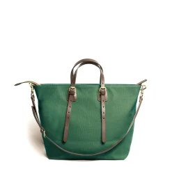 E.Marinella BORSA WEEKEND VERDE SCURO In tela con rifinitute in pelle Outlet