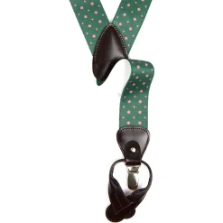E.Marinella BRETELLE EM VERDE SCURO Microfantasia fiore Outlet