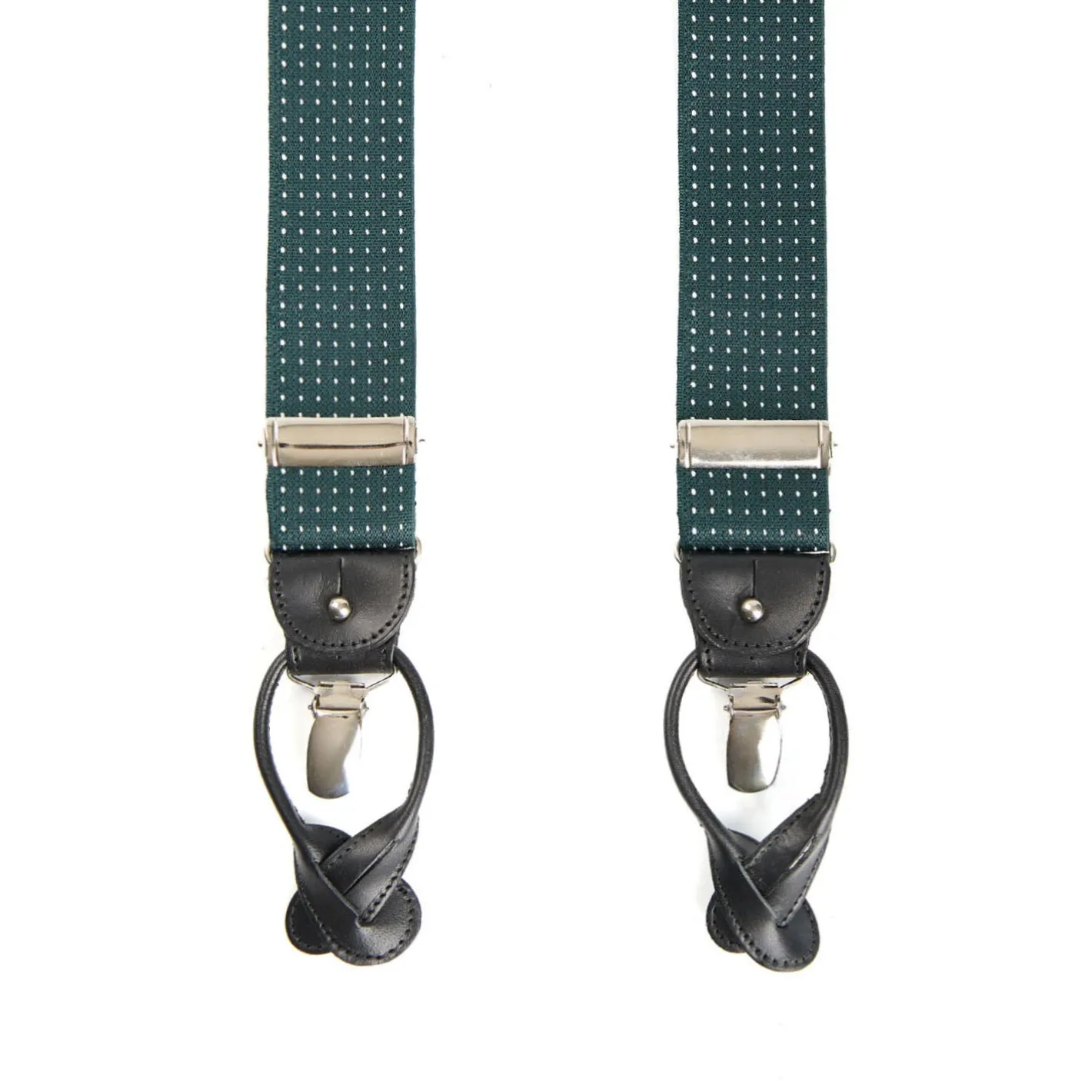E.Marinella BRETELLE EM VERDE SCURO Micro pois bianco Online