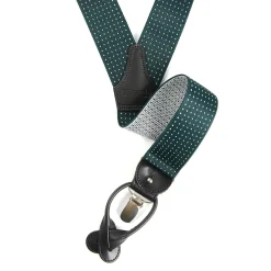 E.Marinella BRETELLE EM VERDE SCURO Micro pois bianco Online