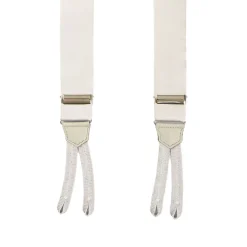 E.Marinella BRETELLE GRIGIO CHIARO In raso di seta 3,5 cm Outlet