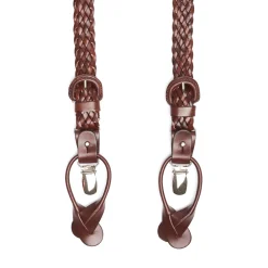 E.Marinella BRETELLE INTRECCIATE MARRONE SCURO In pelle Online