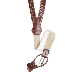 E.Marinella BRETELLE INTRECCIATE MARRONE SCURO In pelle Online