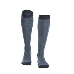 E.Marinella CALZE LUNGHE BICOLORE AZZURRO POLVERE E BLU Tinta unita Online