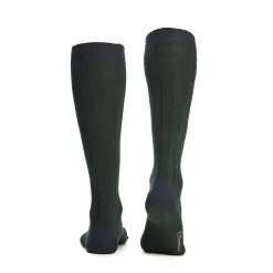 E.Marinella CALZE LUNGHE BICOLORE VERDI E BLU IN COTONE Tinta unita Hot