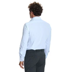 E.Marinella CAMICIA CLASSICA AZZURRA SLIM In cotone popeline Hot