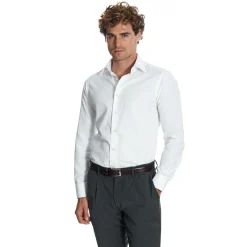 E.Marinella CAMICIA CLASSICA BIANCA SLIM In cotone popeline Outlet
