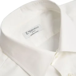 E.Marinella CAMICIA CLASSICA BIANCA SLIM In cotone popeline Outlet