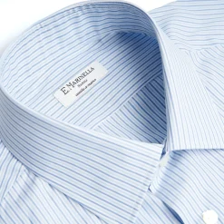 E.Marinella CAMICIA CLASSICA DOPPIA RIGA REGULAR In cotone popeline Sale