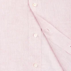 E.Marinella CAMICIA IN LINO LILLA Con bottoni in madreperla New