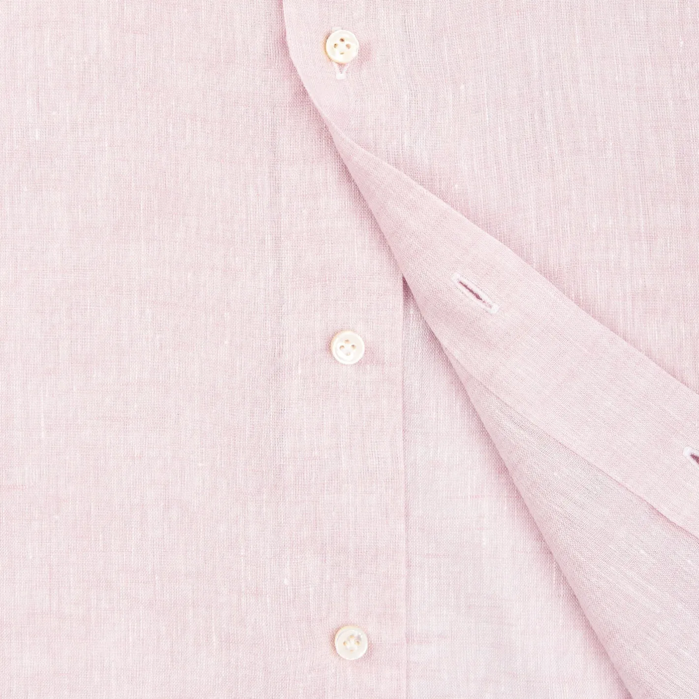 E.Marinella CAMICIA IN LINO LILLA Con bottoni in madreperla New