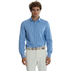 E.Marinella CAMICIA JEANS DELAVE Blu chiaro Sale