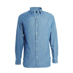 E.Marinella CAMICIA JEANS DELAVE Blu chiaro Sale