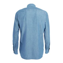 E.Marinella CAMICIA JEANS DELAVE Blu chiaro Sale