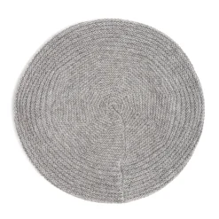 E.Marinella CAPPELLO BASCO A RIGHE GRIGIO In cashmere