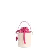 E.Marinella CESTINO IN SETA E CANVAS FUCSIA Archivio inspiration 1982 Hot
