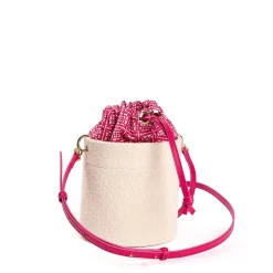 E.Marinella CESTINO IN SETA E CANVAS FUCSIA Archivio inspiration 1982 Hot