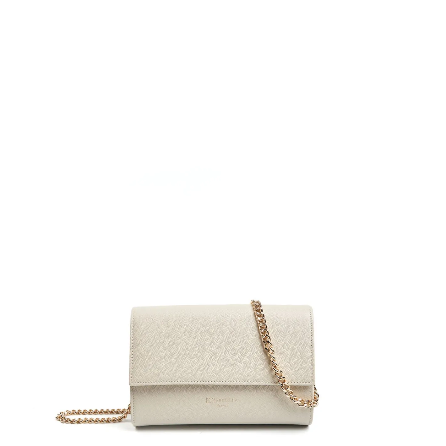 E.Marinella CLUTCH BAG BEIGE In pelle bottolata