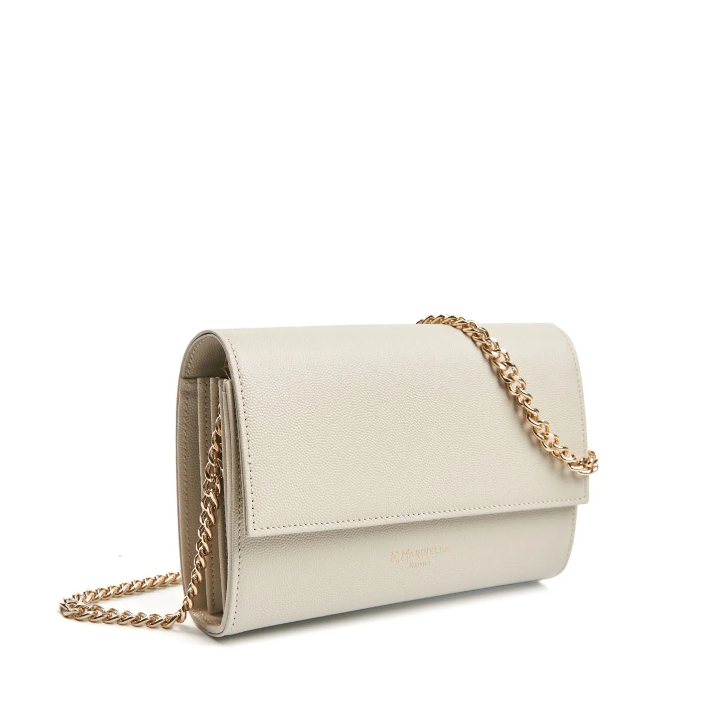 E.Marinella CLUTCH BAG BEIGE In pelle bottolata